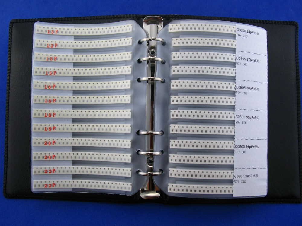 0.5pF-10uF 92 Types/Each 50 Total 4600 Pcs 0805 SMD Capacitor Sample Book SMT Combo Sample Book Kit